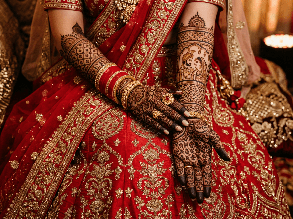 Full-hand bridal mehndi